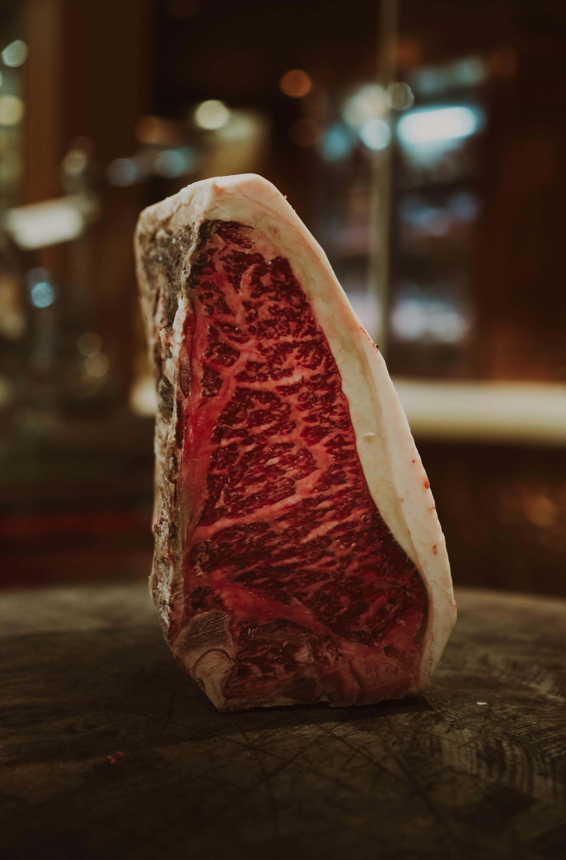 Dry-aged premium beef steak