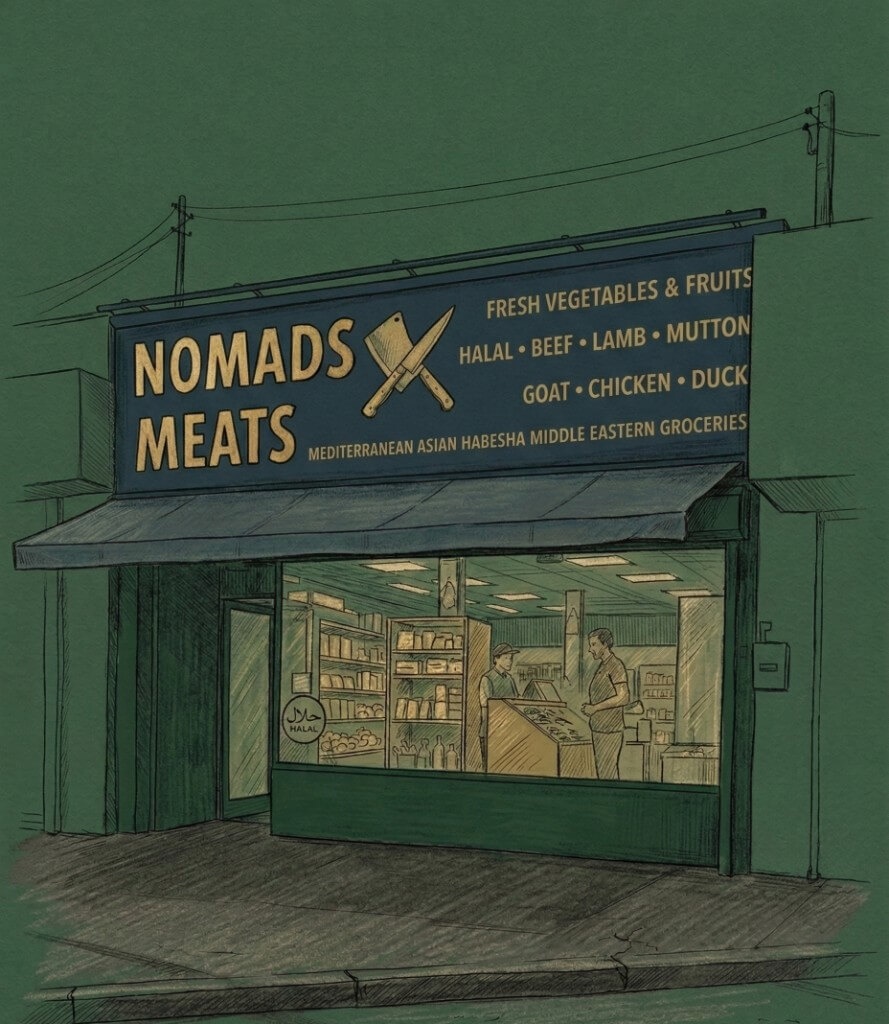 Nomads Meats storefront on Lisburn Road, Belfast